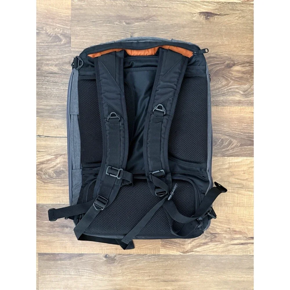 eBags Gray Backpack Organizer with Inner Dividers & Orange Interior NWOT Laptop